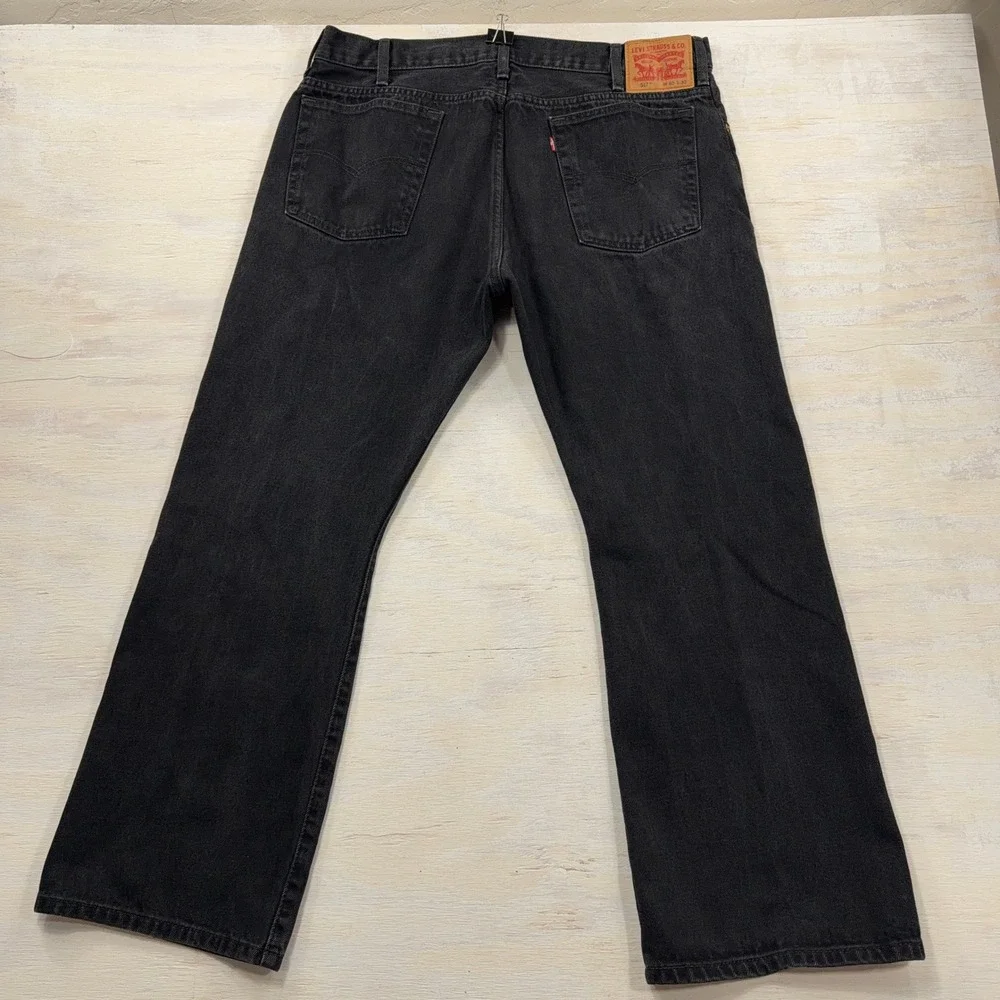 Levi's Jeans 517 Bootcut W40 L30 Classic 5-Pocket Black Denim Mens